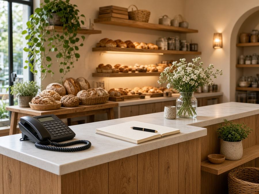 Contact desk at Jaderidge Studio in Limassol